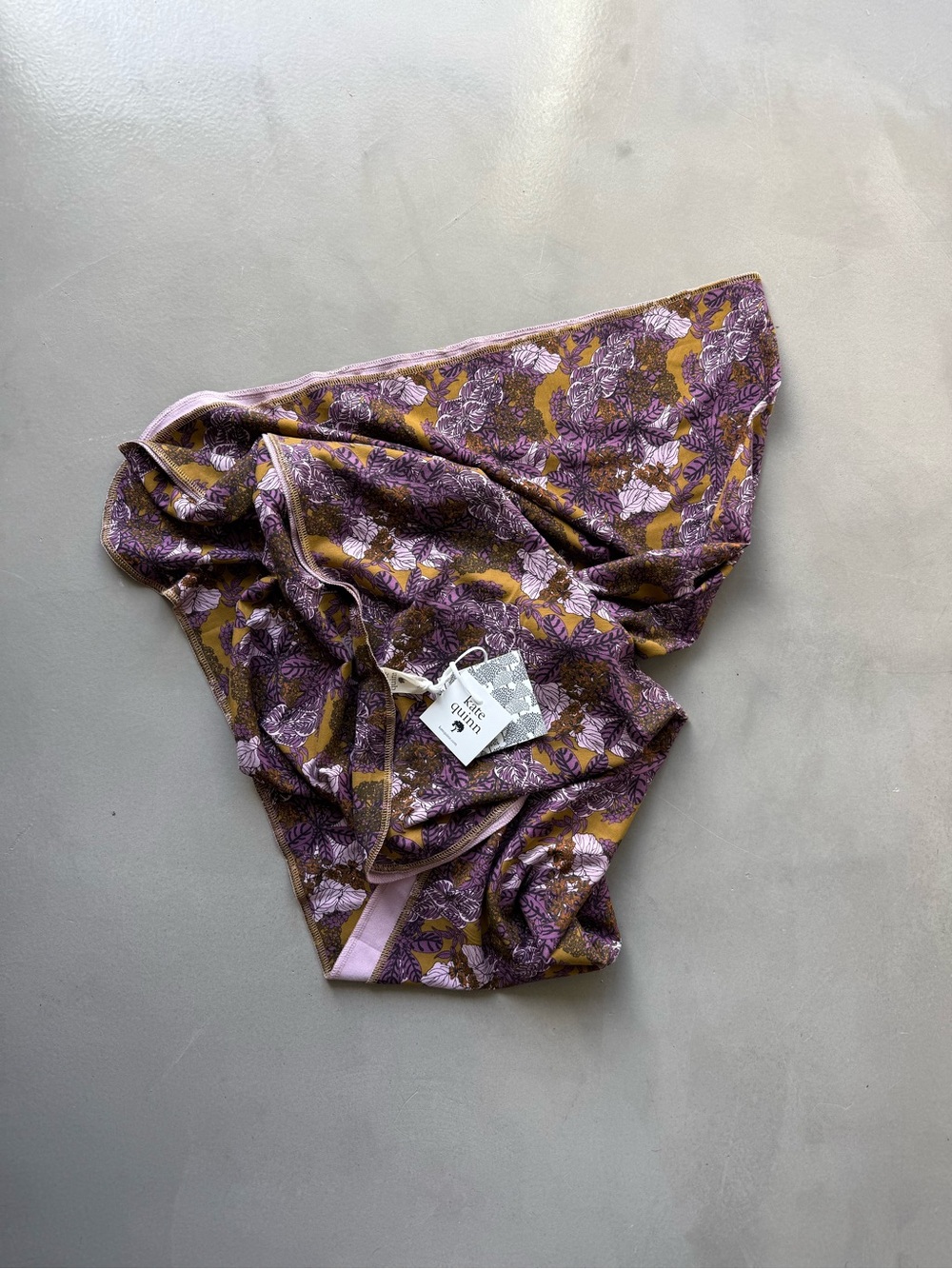 NWT Kate Quinn "Grape Goldilocks Floral" baby blanket